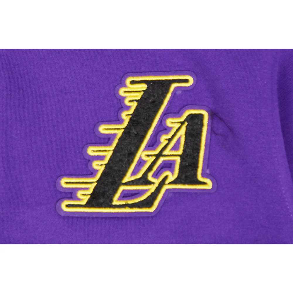 NBA LOS ANGELES LAKERS CLASSIC BIG GIRLS FLEECE FULL ZIP HOODIE (PURPLE) - Image 7