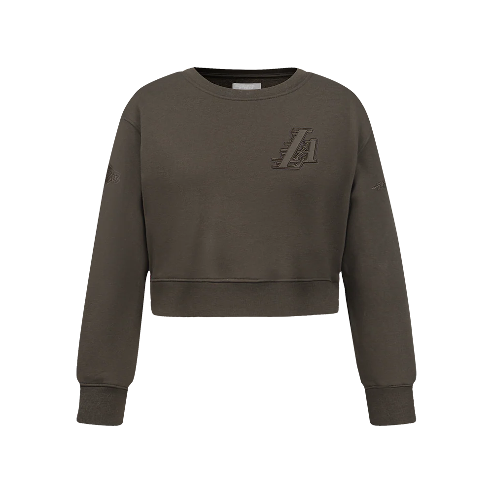 NBA LOS ANGELES LAKERS NEUTRAL BIG GIRLS FLC CREWNECK (DARK TAUPE)