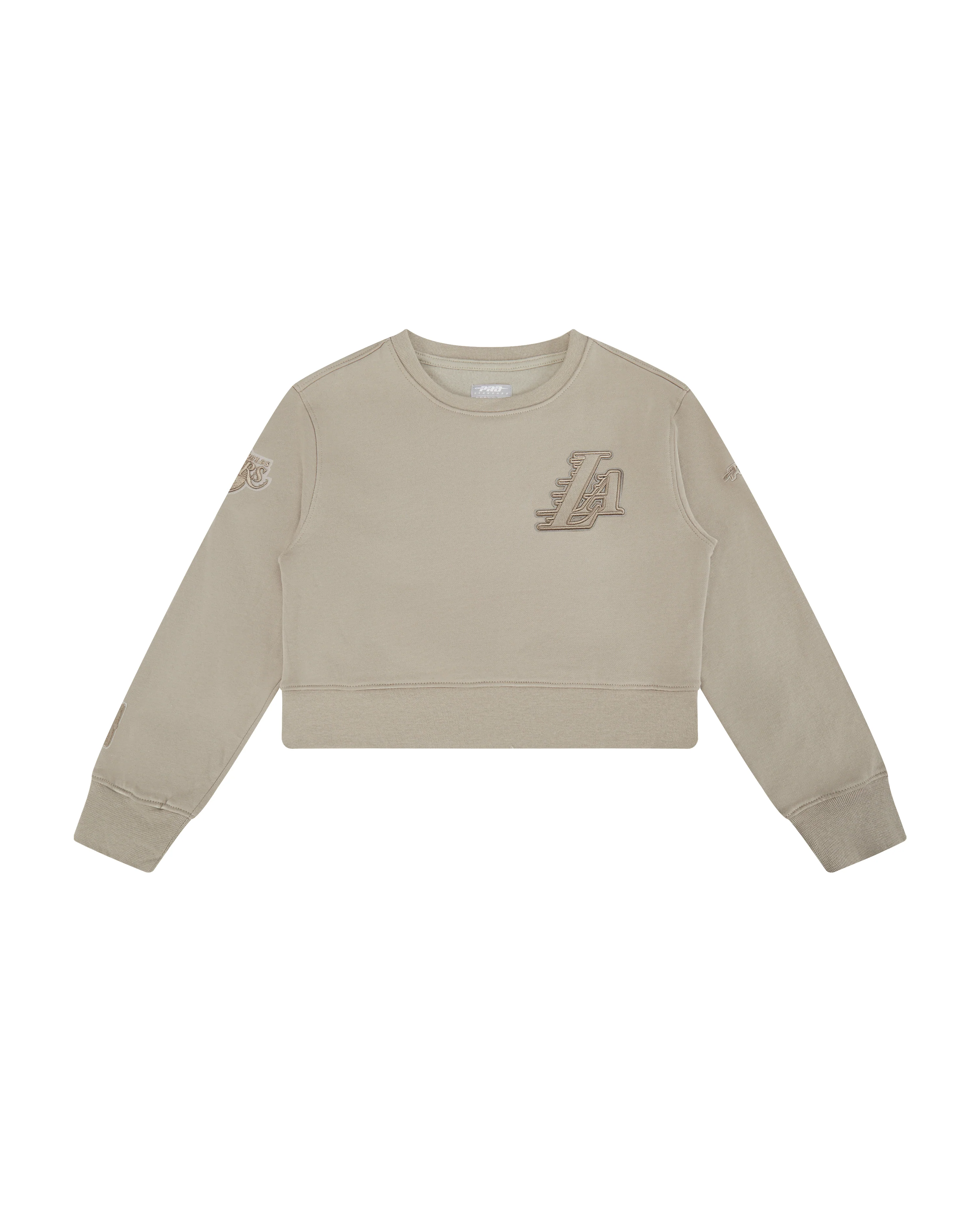 NBA LOS ANGELES LAKERS NEUTRAL BIG GIRLS FLEECE CREWNECK (TAUPE)