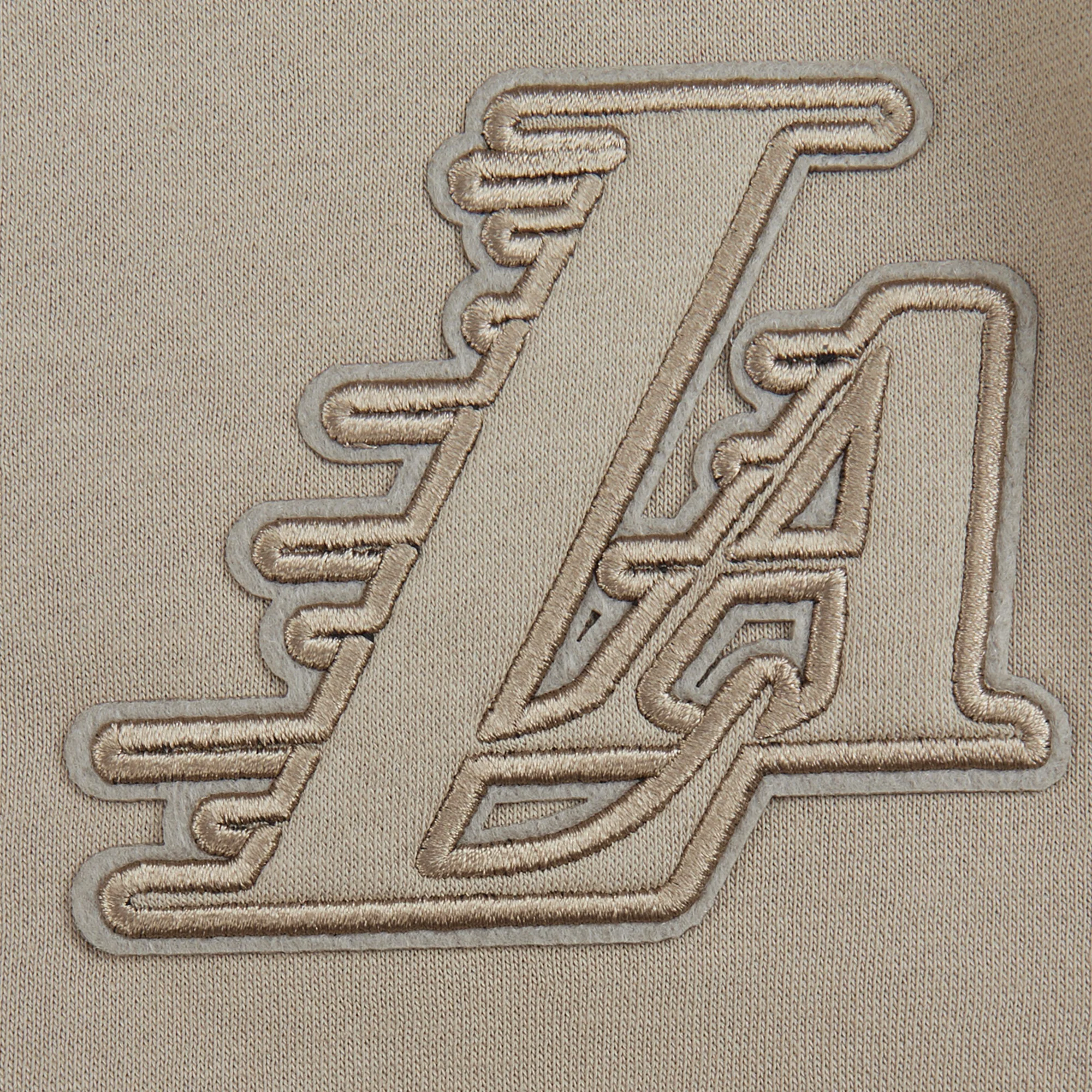 NBA LOS ANGELES LAKERS NEUTRAL BIG GIRLS FLEECE CREWNECK (TAUPE) - Image 3