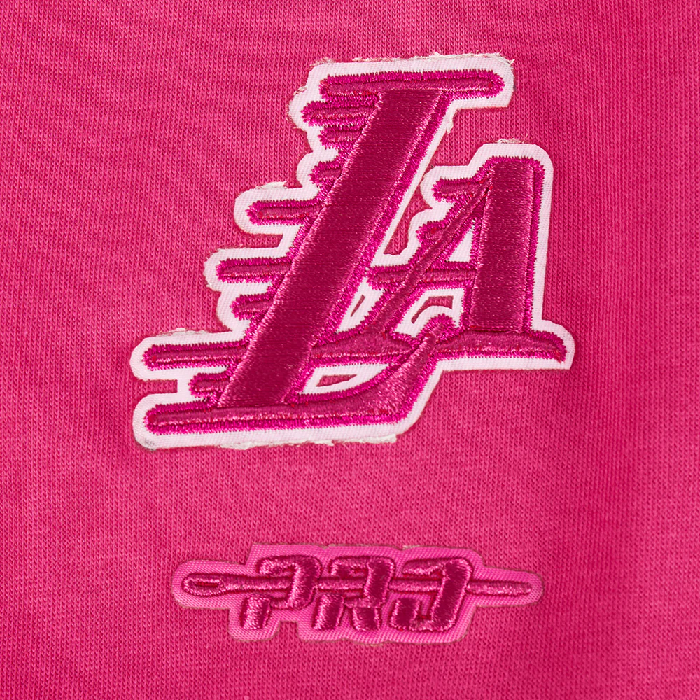 NBA LOS ANGELES LAKERS TRIPLE PINK BIG GIRLS FLEECE CREWNECK (BEETROOT PURPLE) - Image 6