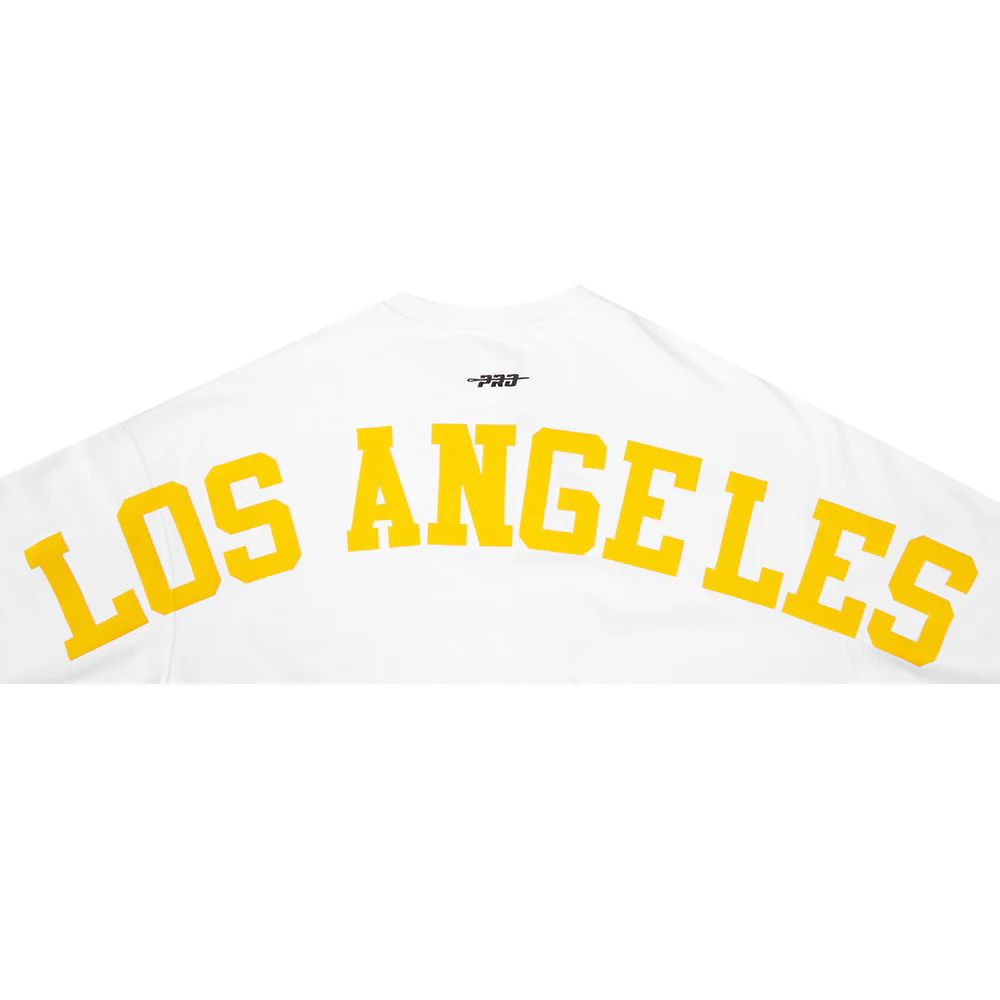 LOS ANGELES LAKERS WINGSPAN WOMEN'S FLC CREWNECK (WHITE) - Image 7