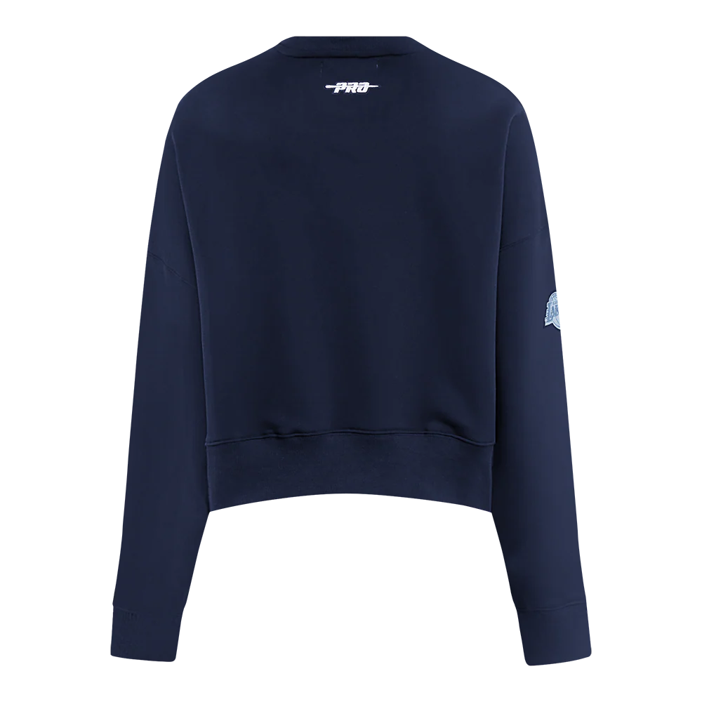 NBA LOS ANGELES LAKERS COUNTRY CLUB WOMEN'S DOUBLE KNIT CREWNECK (MIDNIGHT NAVY) - Image 3