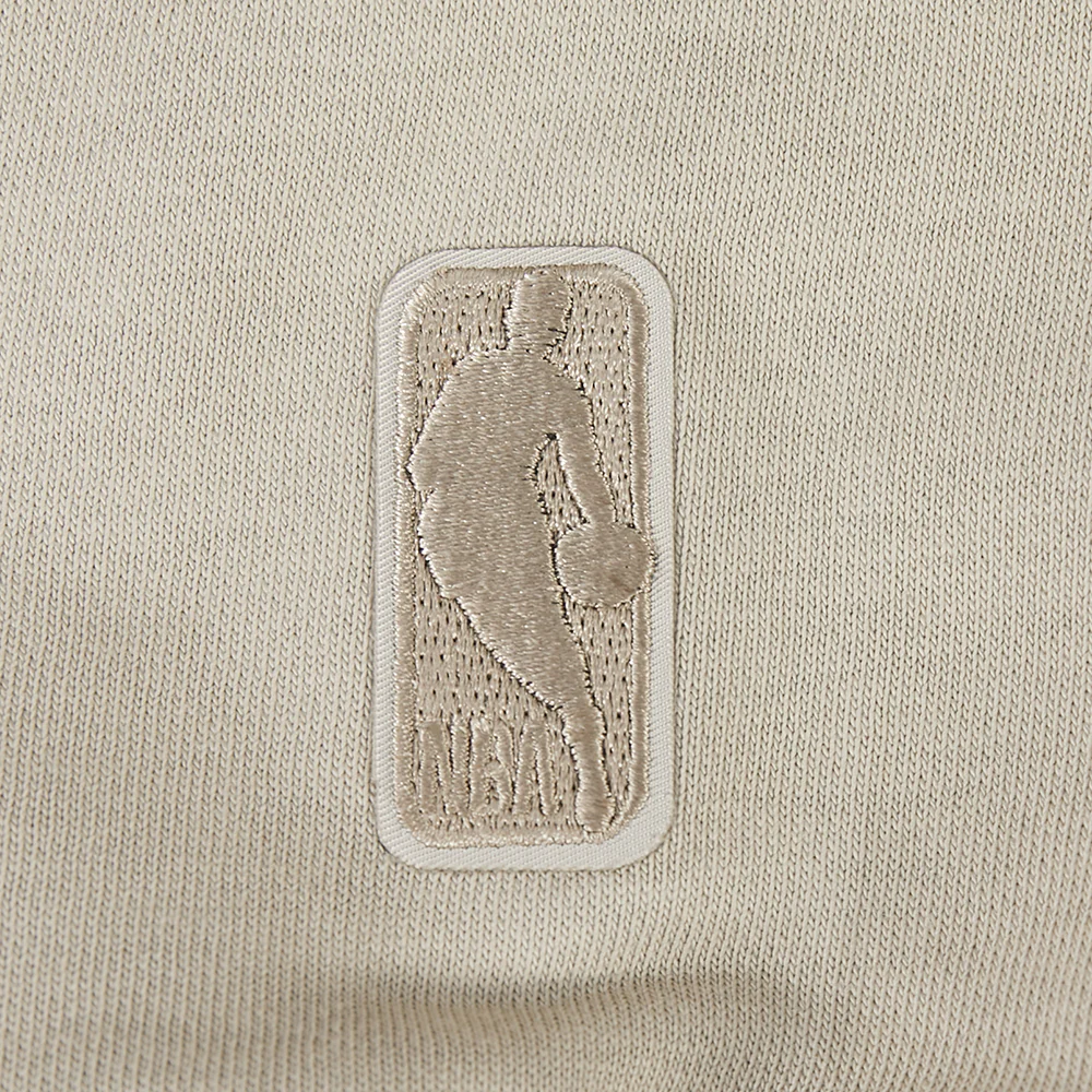 NBA LOS ANGELES LAKERS NEUTRAL WOMEN'S FLC CROPPED PO HOODIE (TAUPE) - Image 7