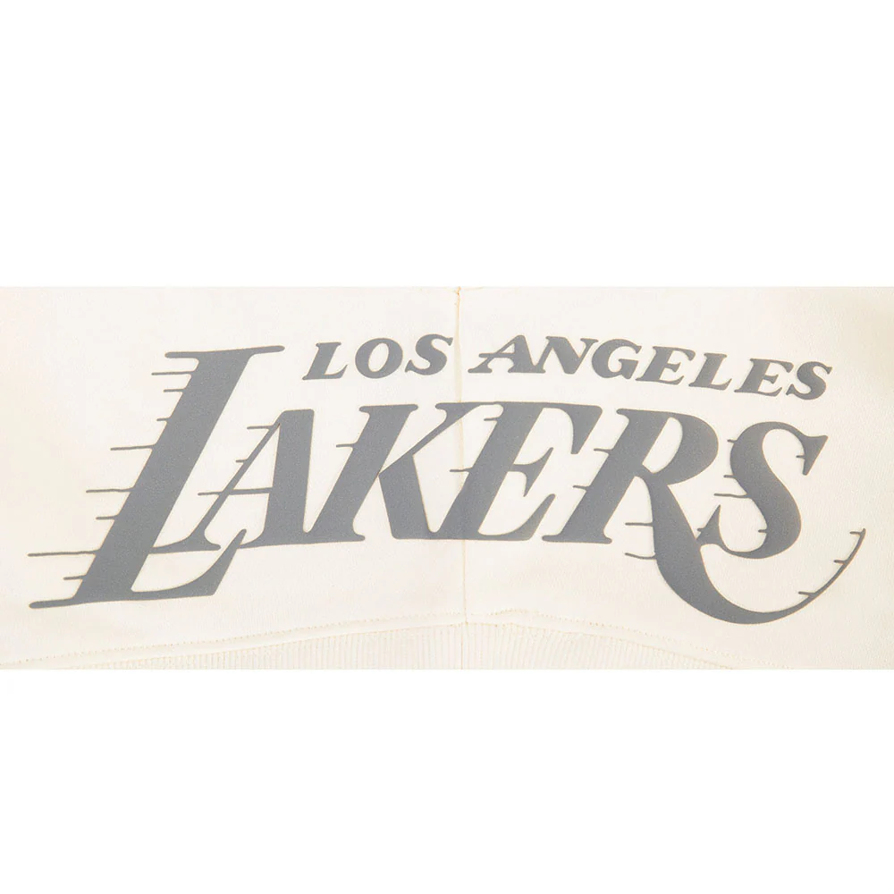 NBA LOS ANGELES LAKERS STREET TEAM WOMEN'S FLC CREWNECK (EGGSHELL) - Image 5