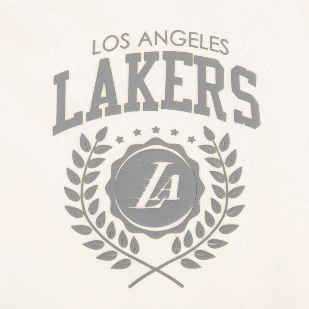 NBA LOS ANGELES LAKERS STREET TEAM WOMEN'S FLC CREWNECK (EGGSHELL) - Image 7