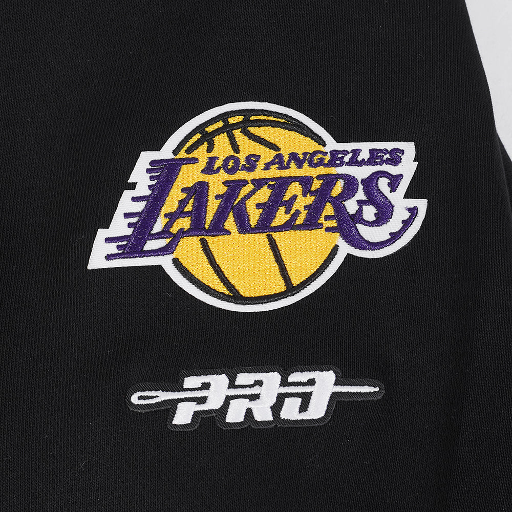 NBA LOS ANGELES LAKERS CITY EDITION 25-26 WOMEN'S RIB FLC CROPPED PO HOODIE (BLACK/PURPLE) - Image 6