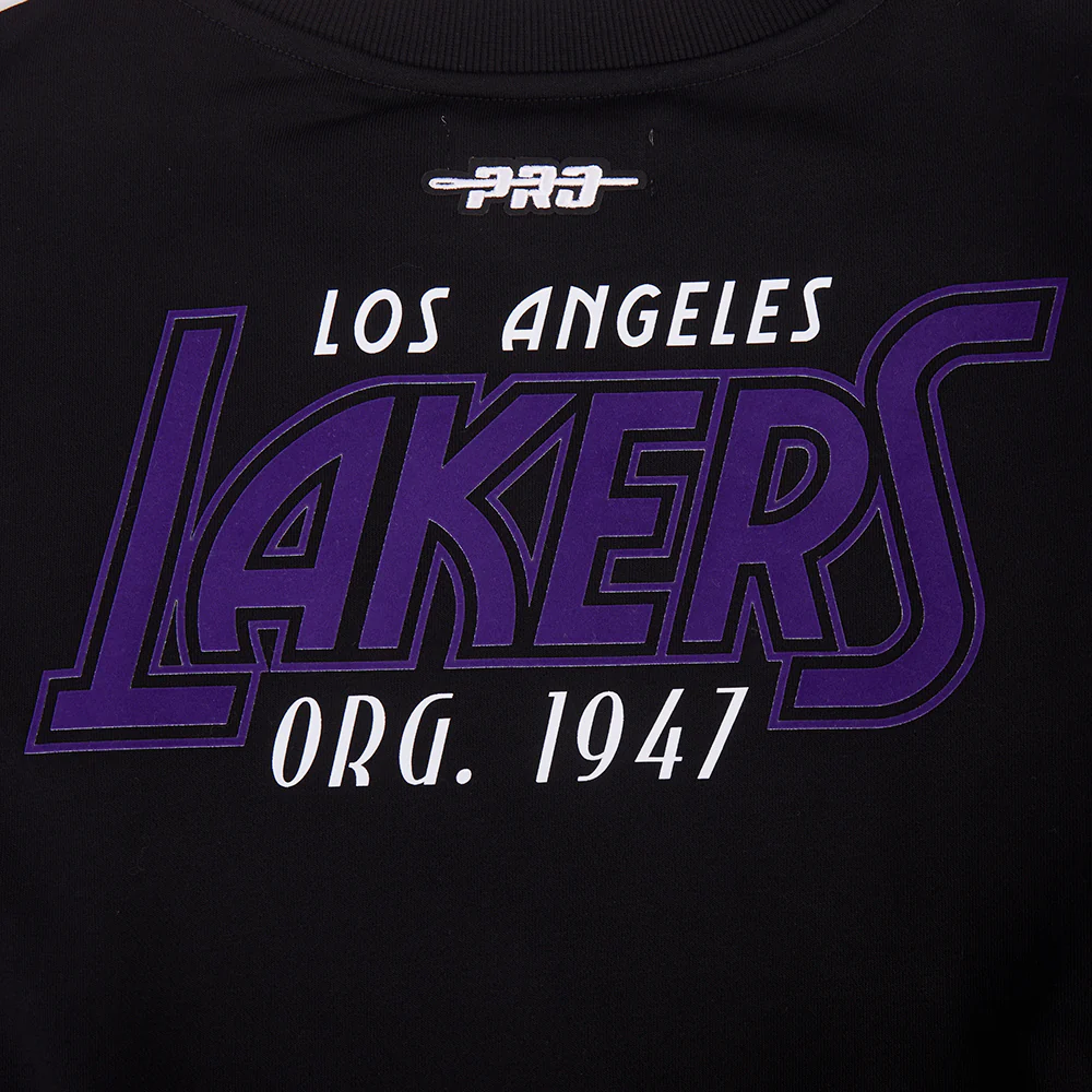 NBA LOS ANGELES LAKERS PARADISE WOMEN'S CREWNECK SWEATSHIRT (BLACK) - Image 5