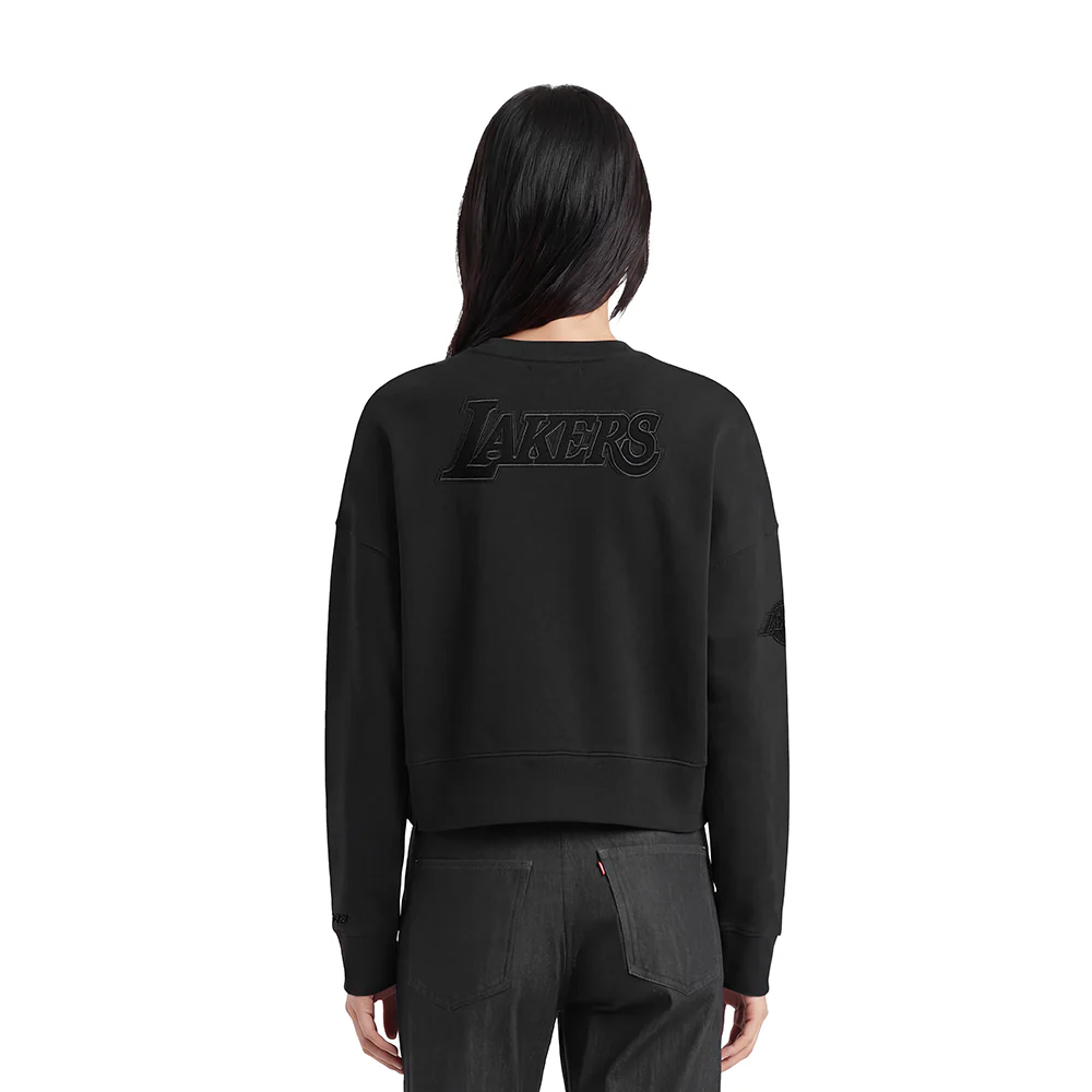NBA LOS ANGELES LAKERS NEUTRAL WOMEN'S CREWNECK (BLACK) - Image 2