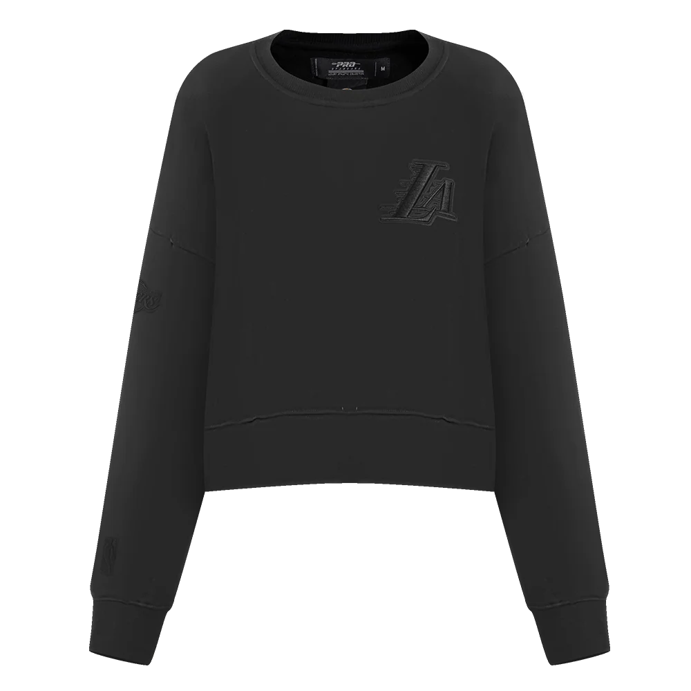 NBA LOS ANGELES LAKERS NEUTRAL WOMEN'S CREWNECK (BLACK) - Image 3