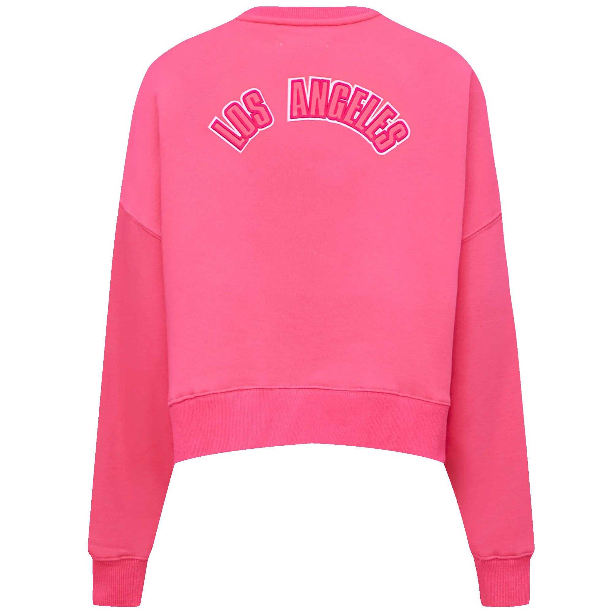 NBA LOS ANGELES LAKERS TRIPLE PINK WOMEN'S FLC CREWNECK (BEETROOT PURPLE) - Image 2