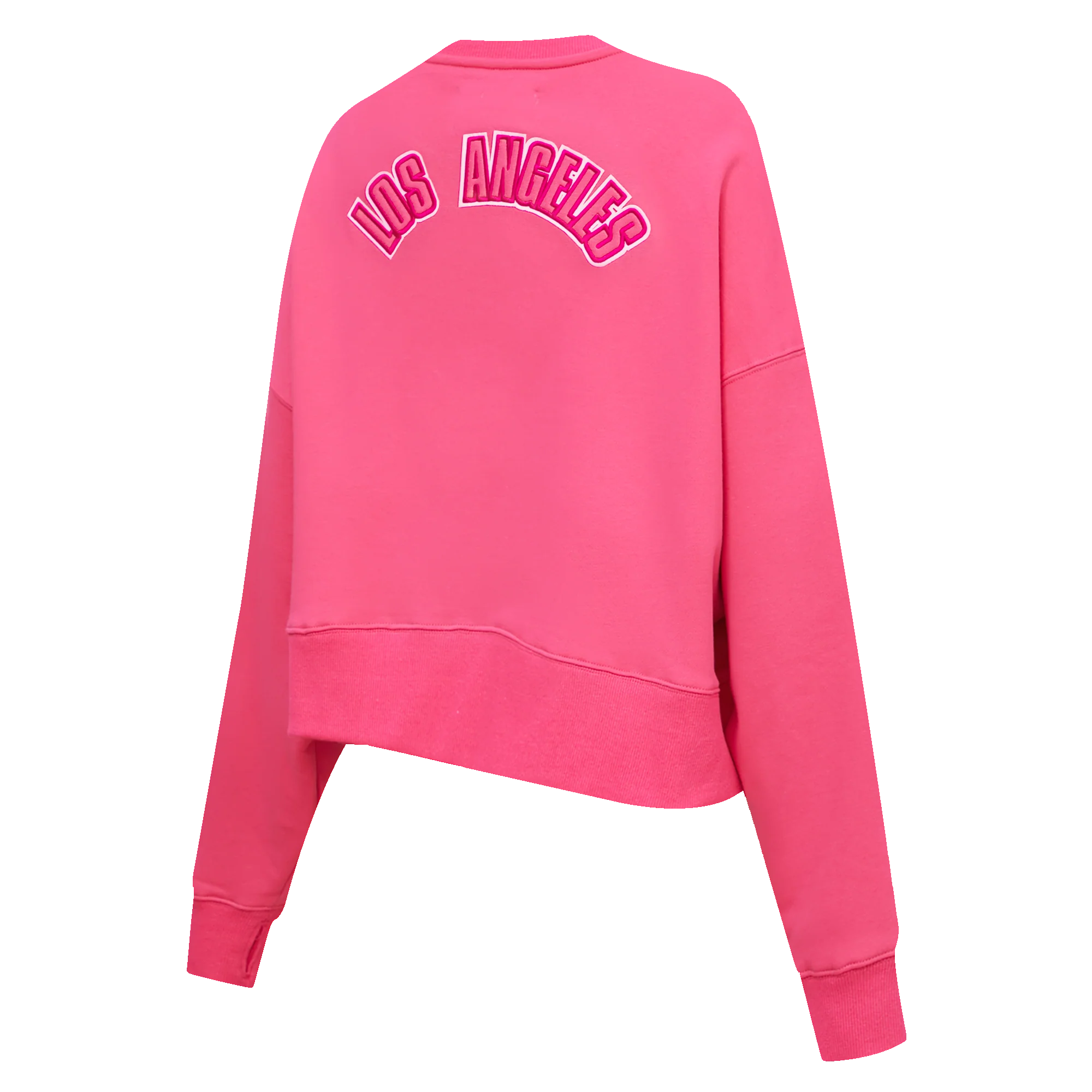 NBA LOS ANGELES LAKERS TRIPLE PINK WOMEN'S FLC CREWNECK (BEETROOT PURPLE) - Image 4