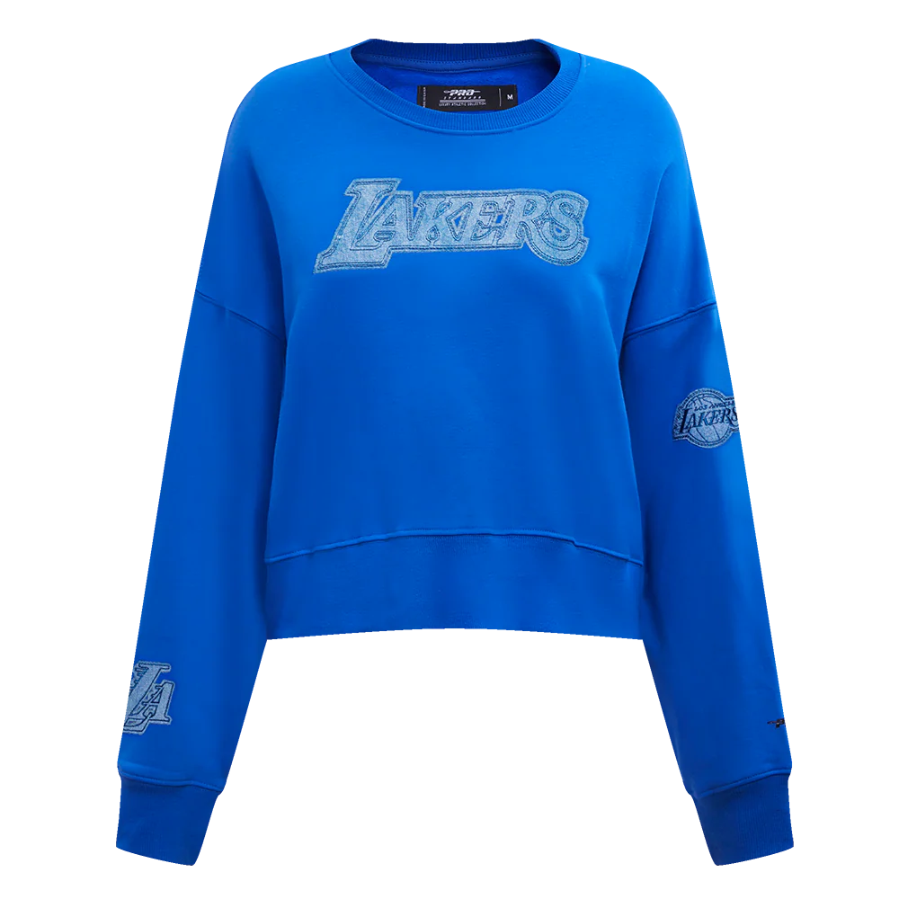 NBA LOS ANGELES LAKERS VARSITY BLUES WOMEN'S CREWNECK (ROYAL BLUE)