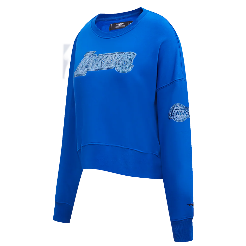 NBA LOS ANGELES LAKERS VARSITY BLUES WOMEN'S CREWNECK (ROYAL BLUE) - Image 2