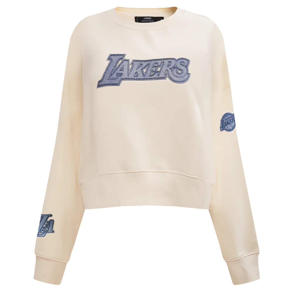 NBA LOS ANGELES LAKERS VARSITY BLUES WOMEN'S CREWNECK (LINEN)