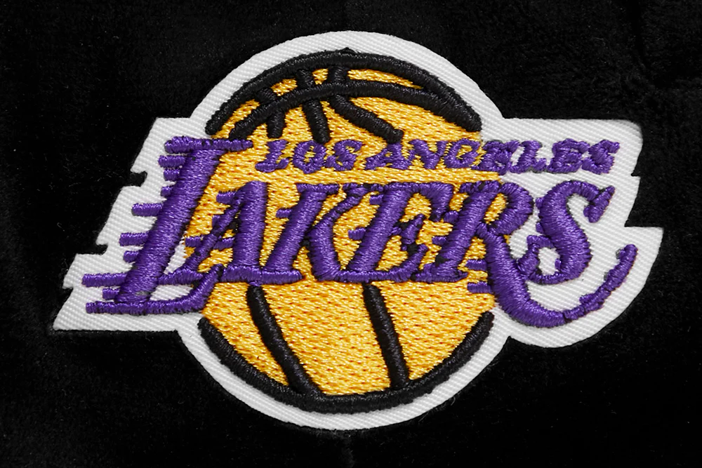 NBA LOS ANGELES LAKERS CLASSIC WOMEN'S VELOUR SHORT (BLACK) - Image 5