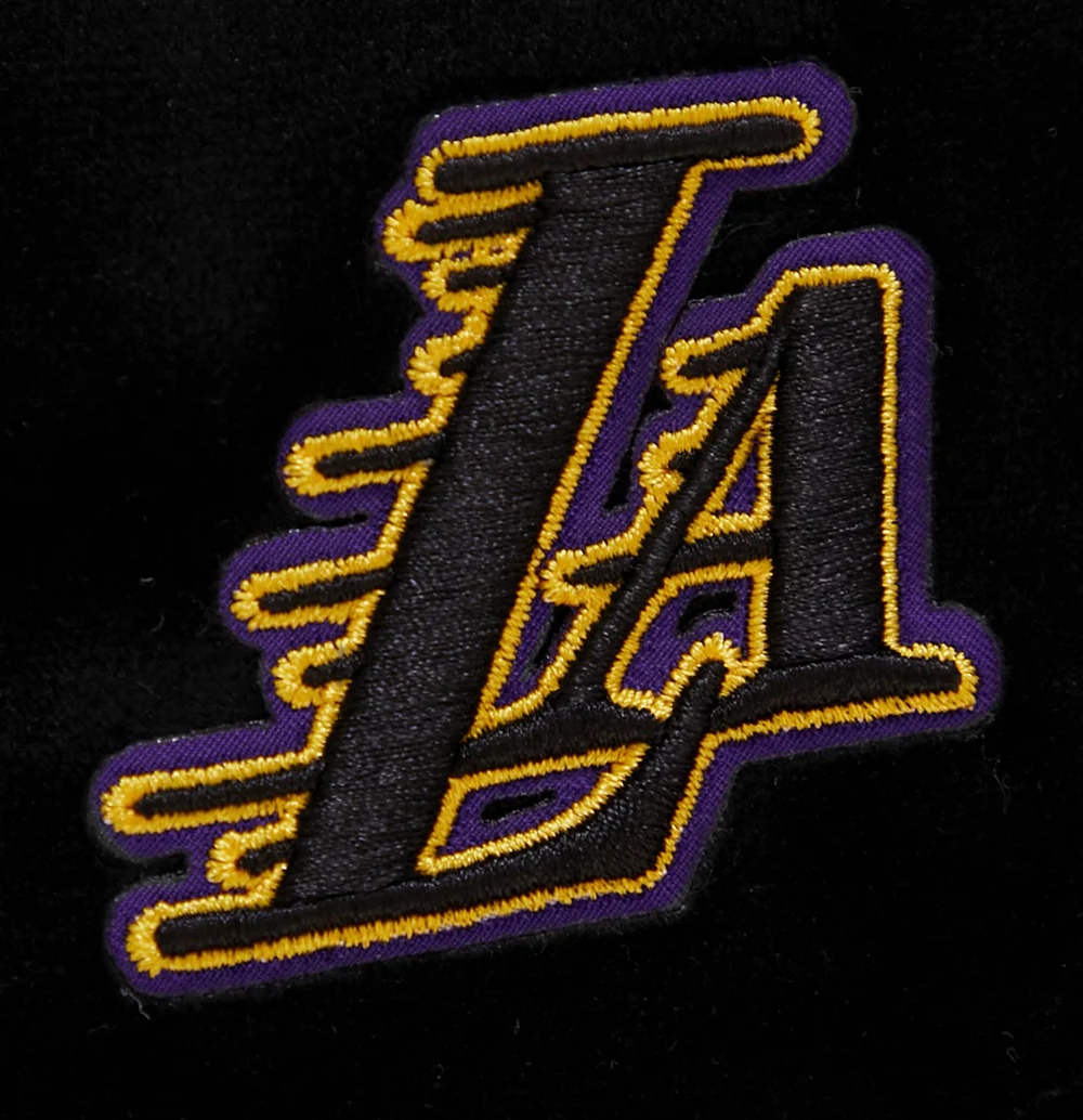 NBA LOS ANGELES LAKERS CLASSIC WOMEN'S VELOUR SHORT (BLACK) - Image 6