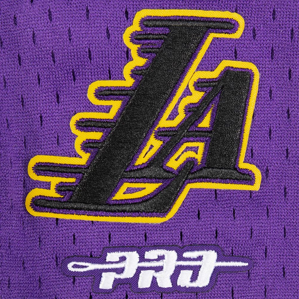NBA LOS ANGELES LAKERS CLASSIC LITTLE BOYS FLEECE 2.0 SHORT (BLACK/PURPLE) - Image 7