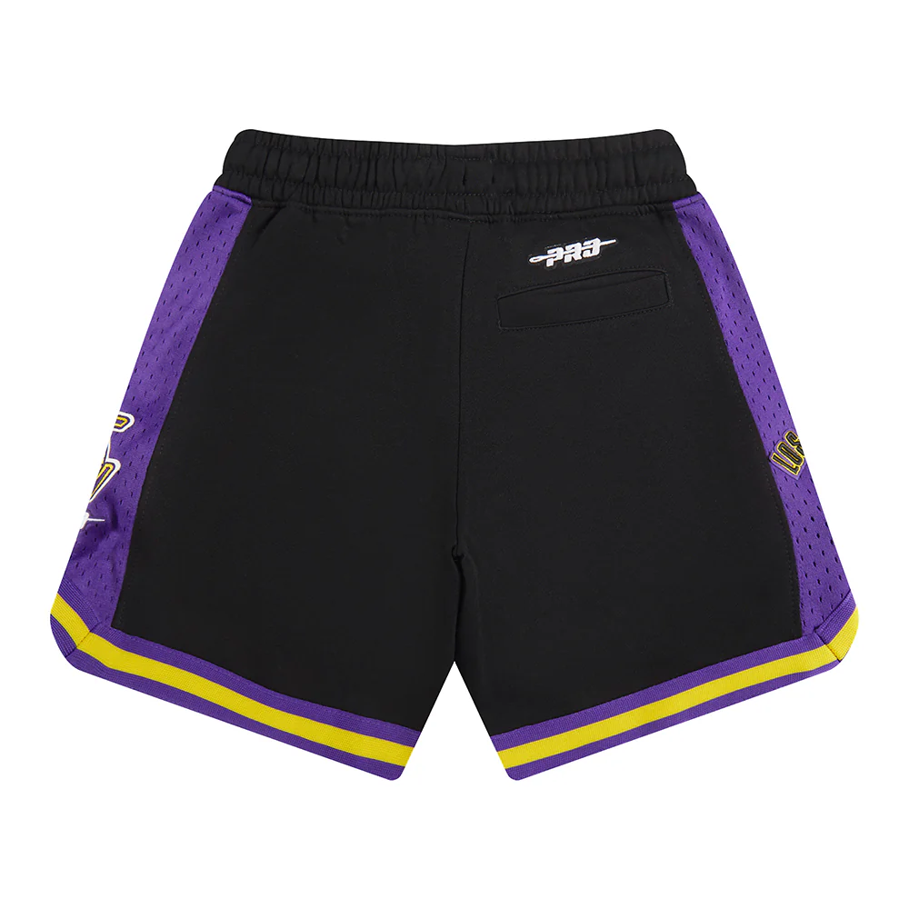 NBA LOS ANGELES LAKERS RETRO CLASSIC LITTLE BOYS FLEECE 2.0 SHORT (BLACK/PURPLE) - Image 5