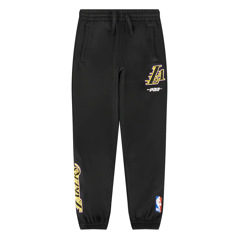 NBA LOS ANGELES LAKERS CLASSIC LITTLE BOYS FLC SWEATPANT (BLACK) - Image 4