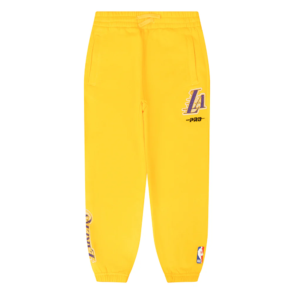 NBA LOS ANGELES LAKERS CLASSIC LITTLE BOYS FLC SWEATPANT (YELLOW) - Image 4