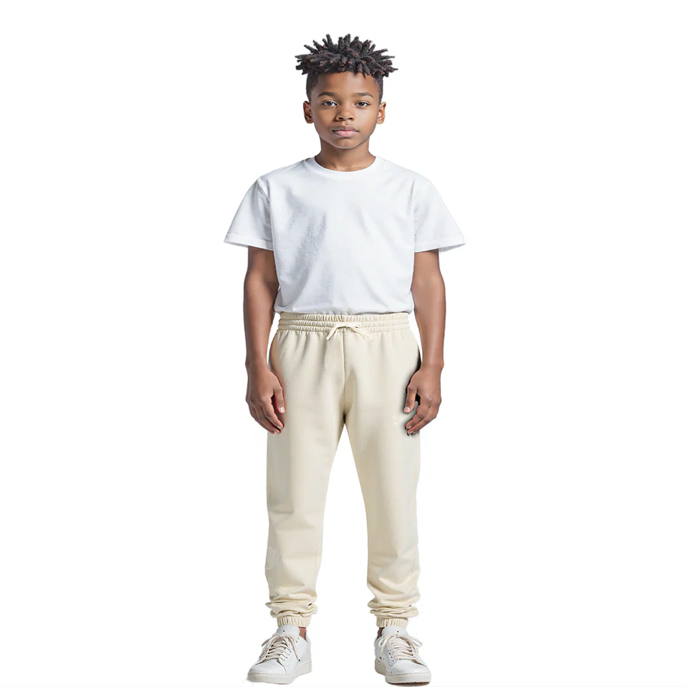 NBA LOS ANGELES LAKERS NEUTRAL LITTLE BOYS FLC SWEATPANT (EGGSHELL) - Image 3