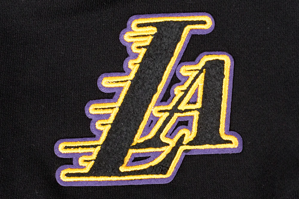 NBA LOS ANGELES LAKERS CLASSIC LITTLE BOYS FLEECE FULL ZIP HOODIE (BLACK) - Image 5