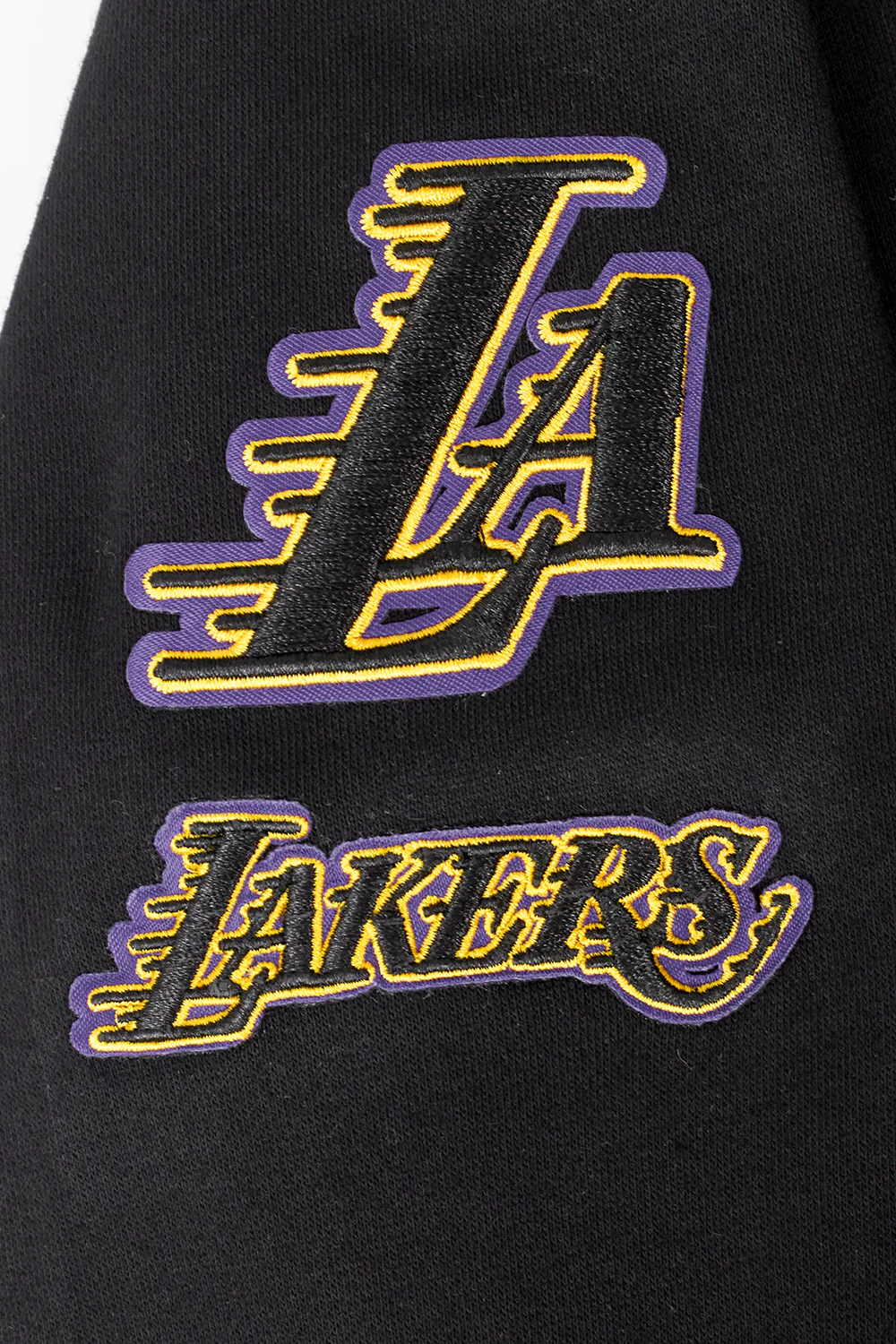 NBA LOS ANGELES LAKERS CLASSIC LITTLE BOYS FLEECE FULL ZIP HOODIE (BLACK) - Image 6