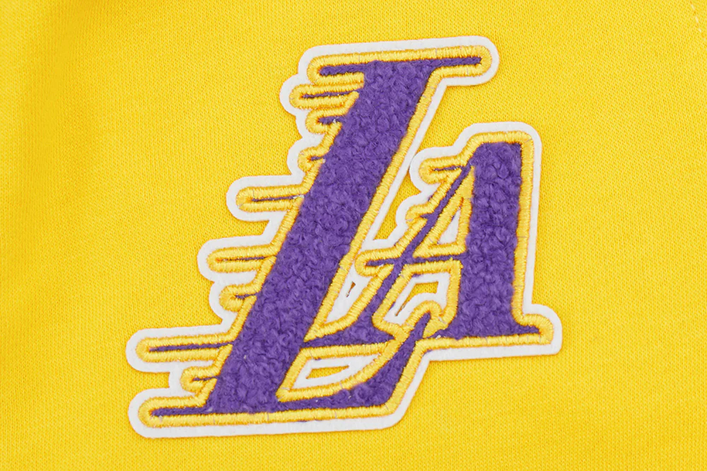 NBA LOS ANGELES LAKERS CLASSIC LITTLE BOYS FLEECE FULL ZIP HOODIE (YELLOW) - Image 5