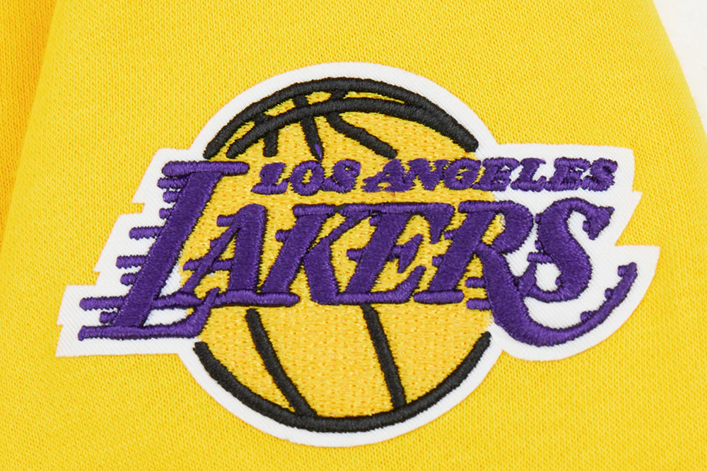 NBA LOS ANGELES LAKERS CLASSIC LITTLE BOYS FLEECE FULL ZIP HOODIE (YELLOW) - Image 6
