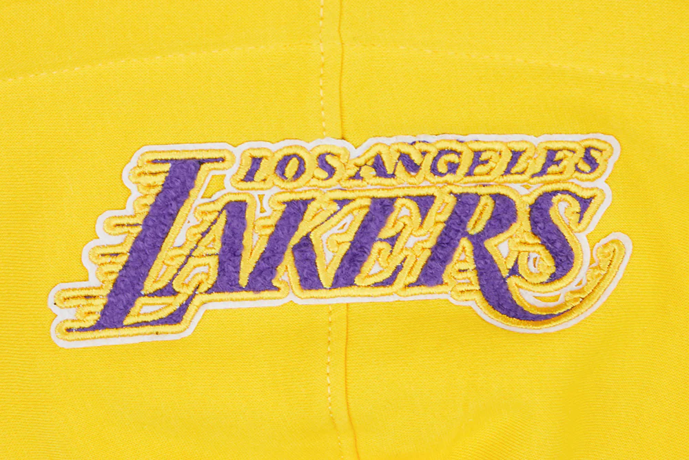 NBA LOS ANGELES LAKERS CLASSIC LITTLE BOYS FLEECE FULL ZIP HOODIE (YELLOW) - Image 8