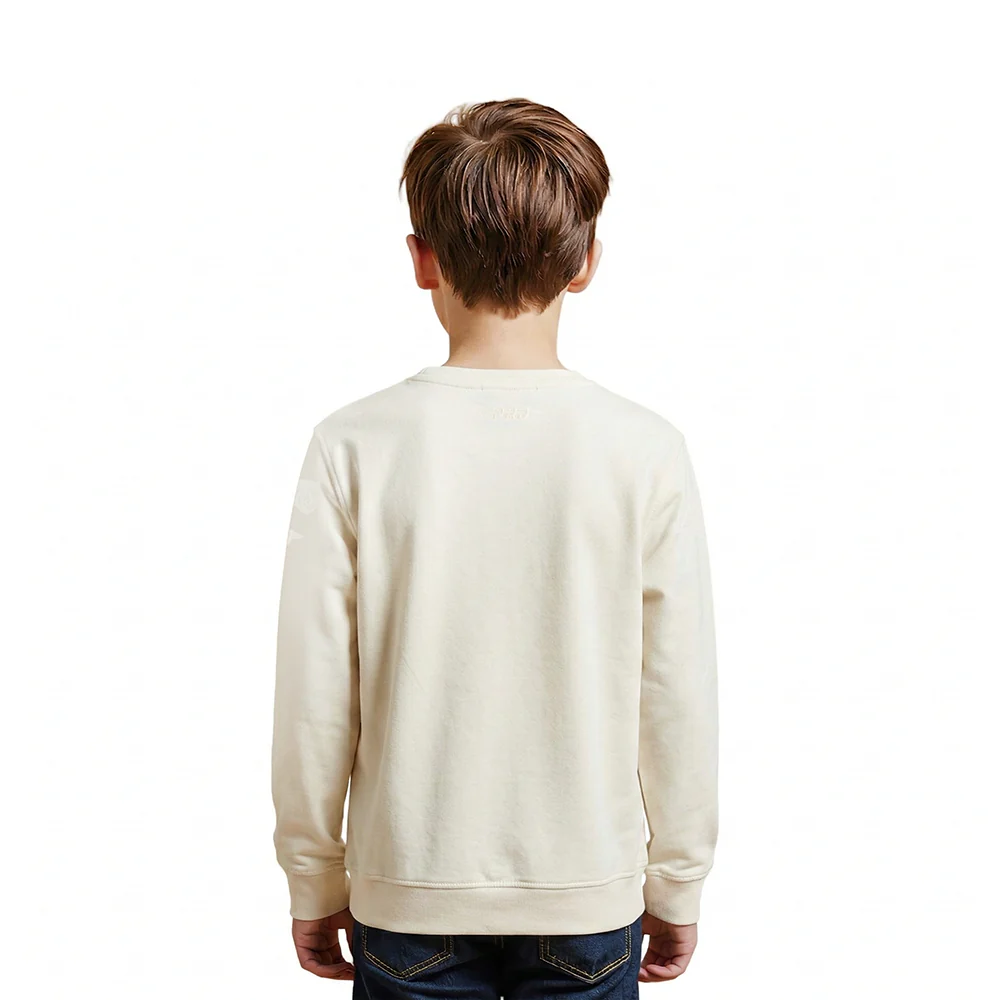 NBA LOS ANGELES LAKERS NEUTRAL LITTLE BOYS FLEECE CREWNECK (EGGSHELL) - Image 2
