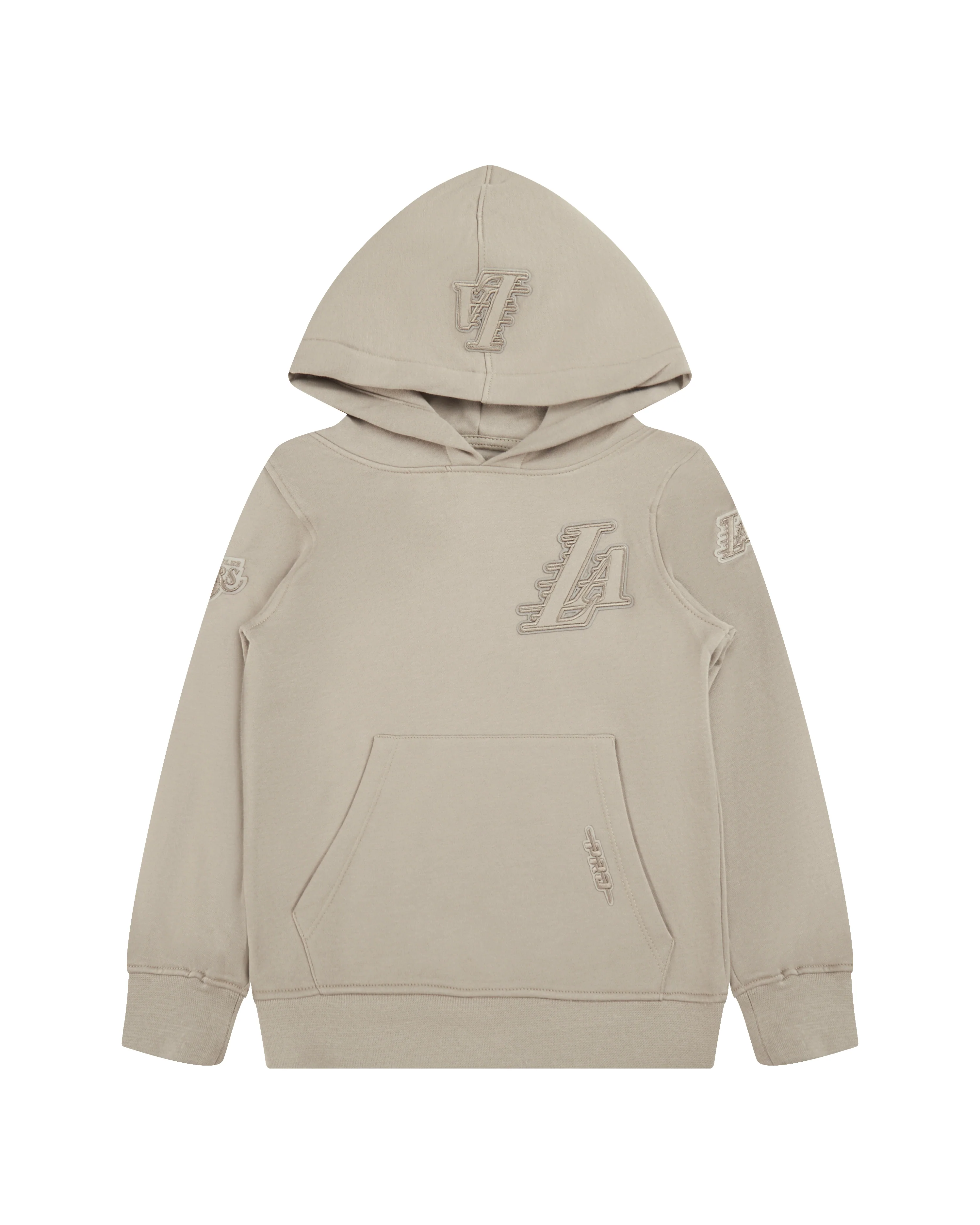 NBA LOS ANGELES LAKERS NEUTRAL LITTLE BOYS FLEECE PULLOVER HOODIE (TAUPE) - Image 3