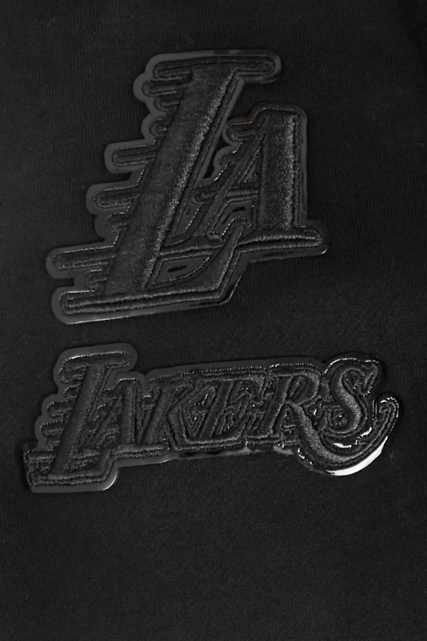 NBA LOS ANGELES LAKERS TRIPLE BLACK LITTLE BOYS FLEECE PULLOVER HOODIE (BLACK) - Image 5