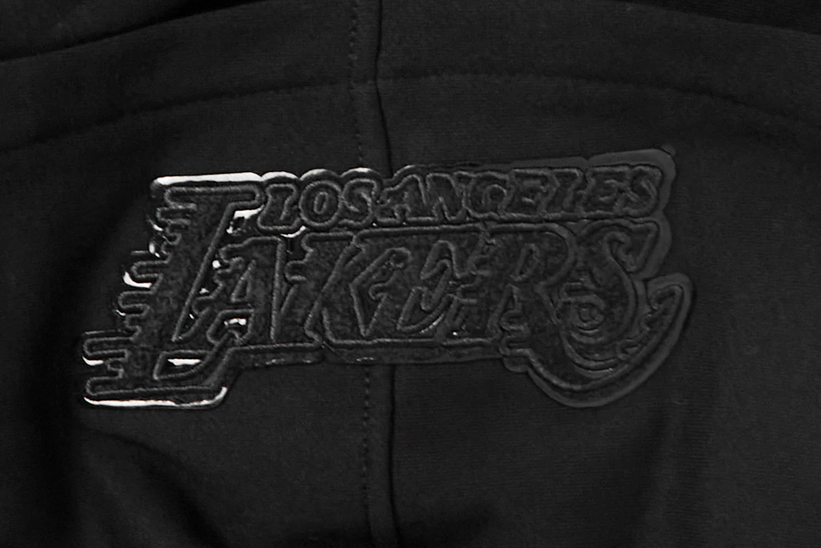 NBA LOS ANGELES LAKERS TRIPLE BLACK LITTLE BOYS FLEECE PULLOVER HOODIE (BLACK) - Image 8