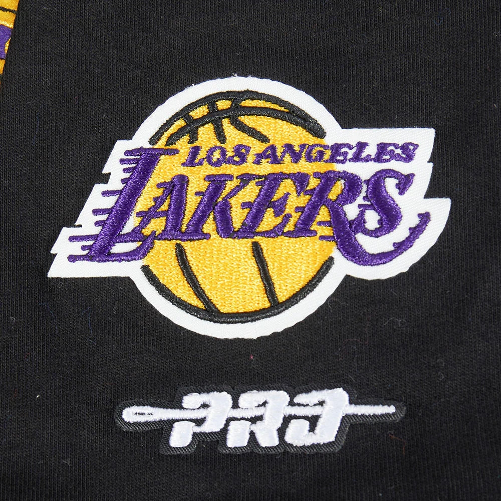 NBA LOS ANGELES LAKERS CLASSIC LITTLE GIRLS SHORT SLEEVE BOXY TEE (BLACK) - Image 6