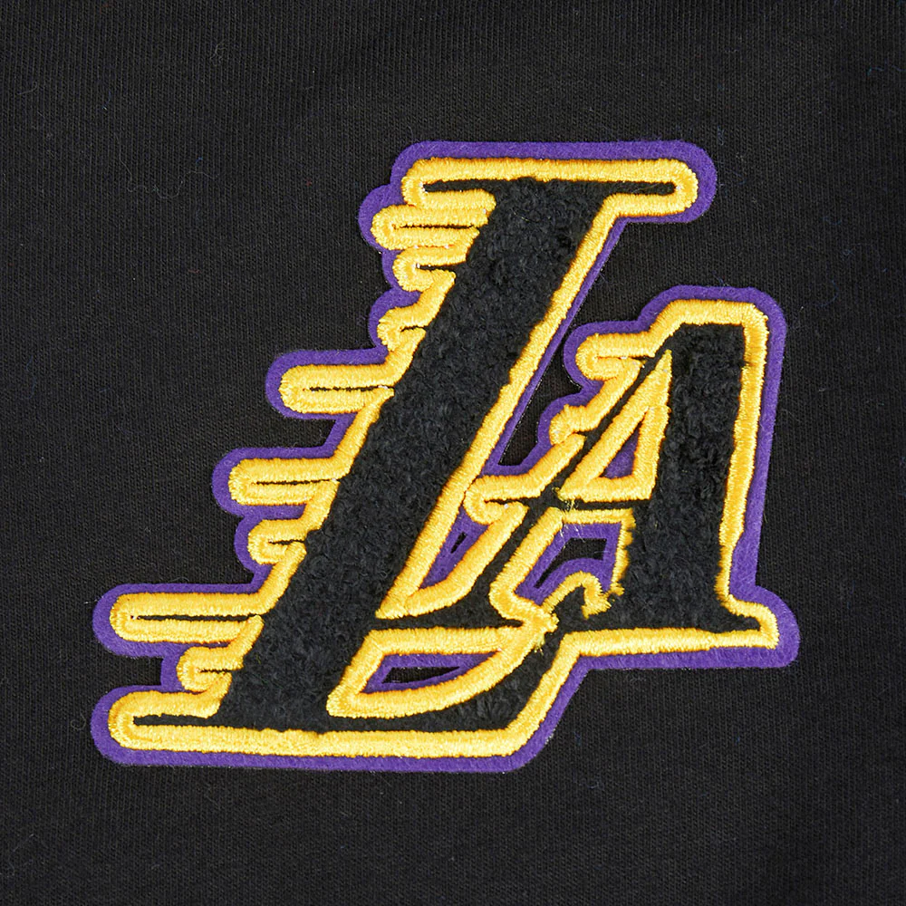 NBA LOS ANGELES LAKERS CLASSIC LITTLE GIRLS SHORT SLEEVE BOXY TEE (BLACK) - Image 7