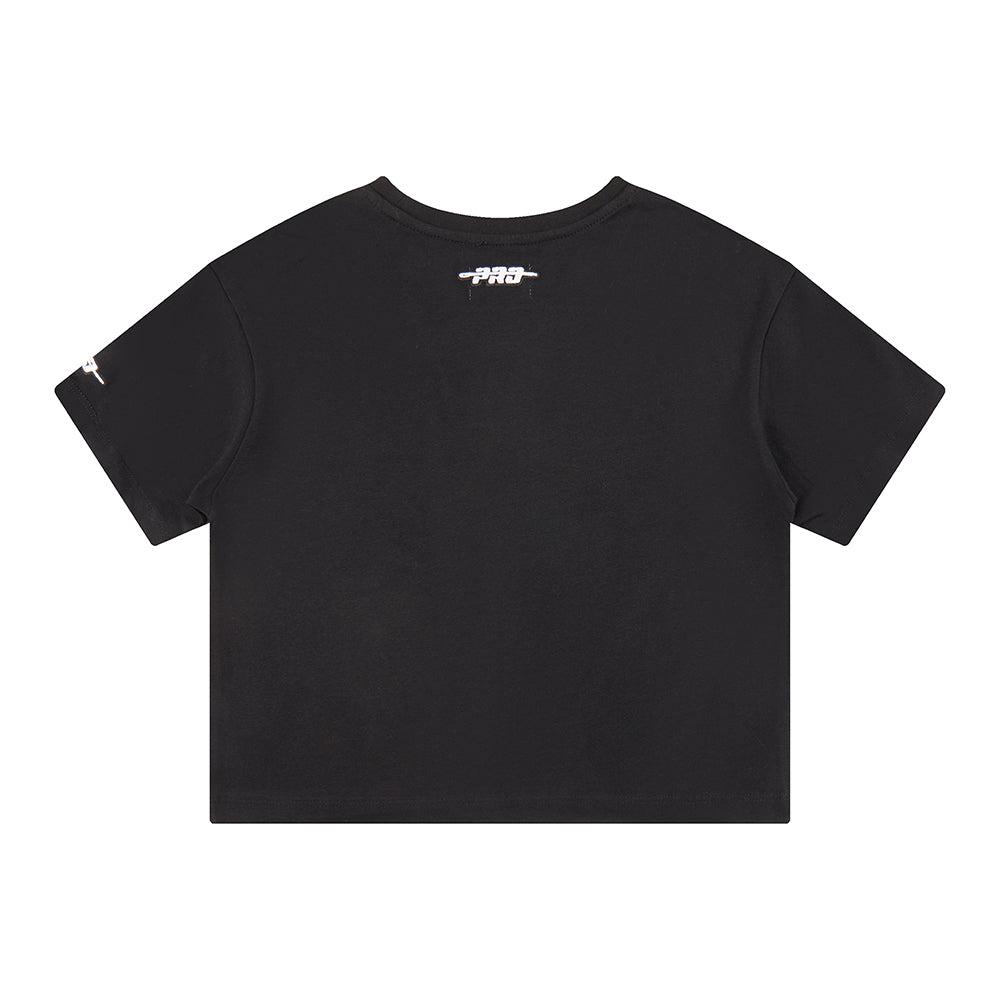 NBA LOS ANGELES LAKERS RETRO CLASSIC LITTLE GIRLS SHORT SLEEVE BOXY TEE (BLACK) - Image 4