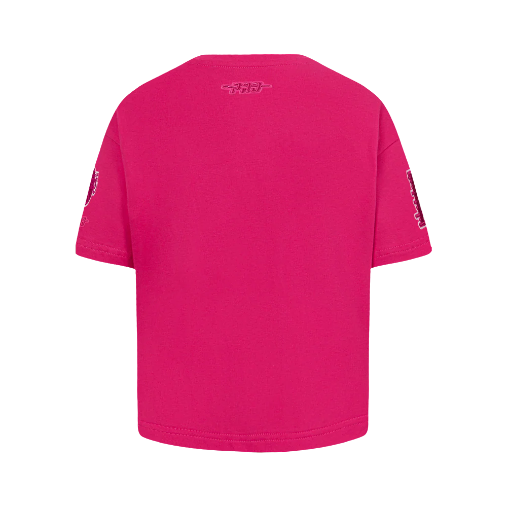 NBA LOS ANGELES LAKERS TRIPLE PINK LITTLE GIRLS SHORT SLEEVE BOXY TEE (BEETROOT PURPLE) - Image 3