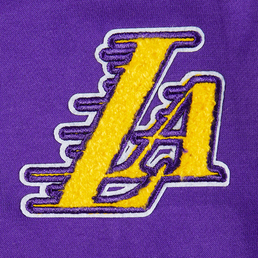 NBA LOS ANGELES LAKERS CLASSIC LITTLE GIRLS  FLEECE FULL ZIP HOODIE (PURPLE) - Image 6