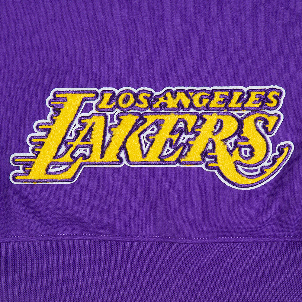 NBA LOS ANGELES LAKERS CLASSIC LITTLE GIRLS  FLEECE FULL ZIP HOODIE (PURPLE) - Image 7