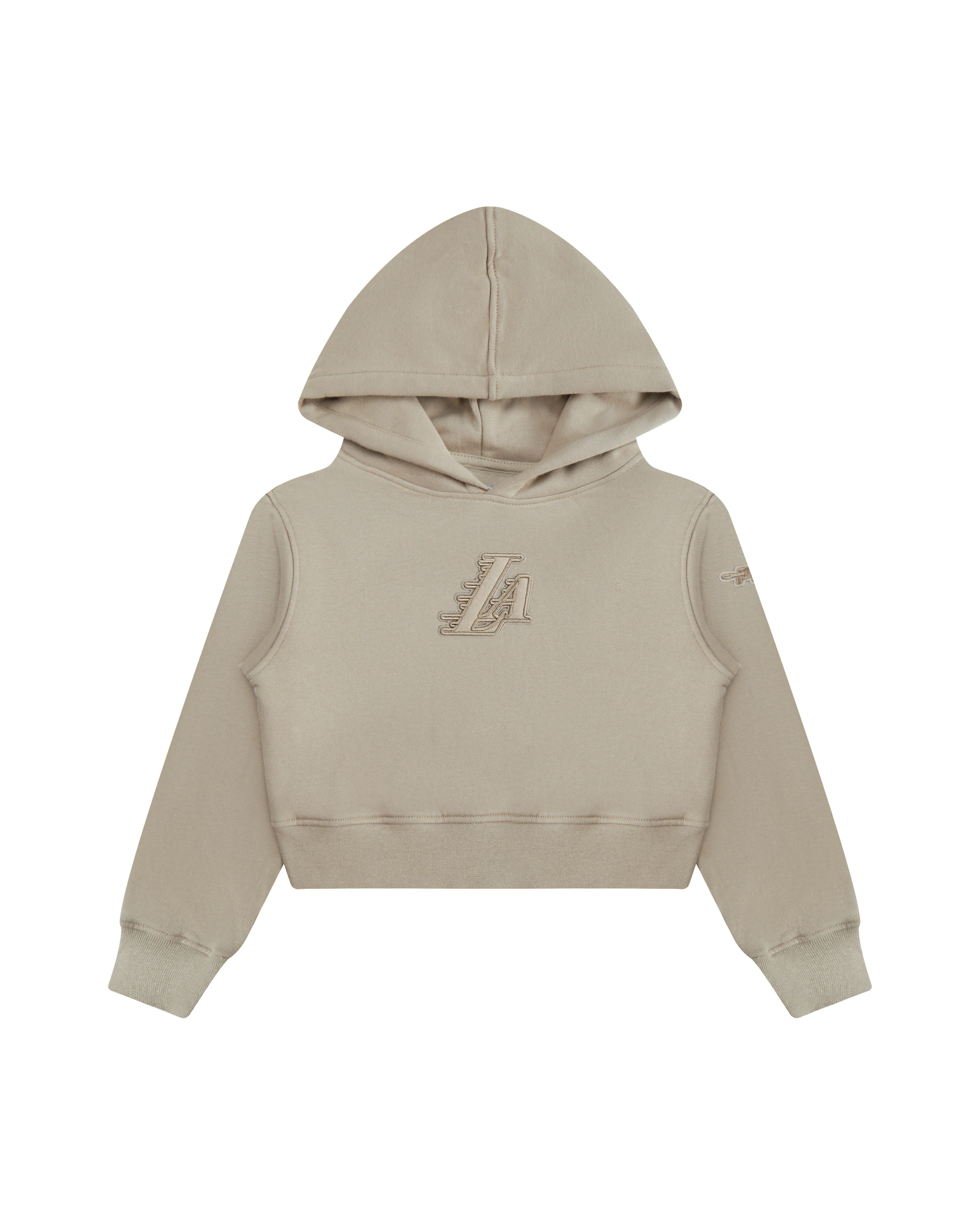 NBA LOS ANGELES LAKERS NEUTRAL LITTLE GIRLS FLEECE PULLOVER HOODIE (TAUPE)