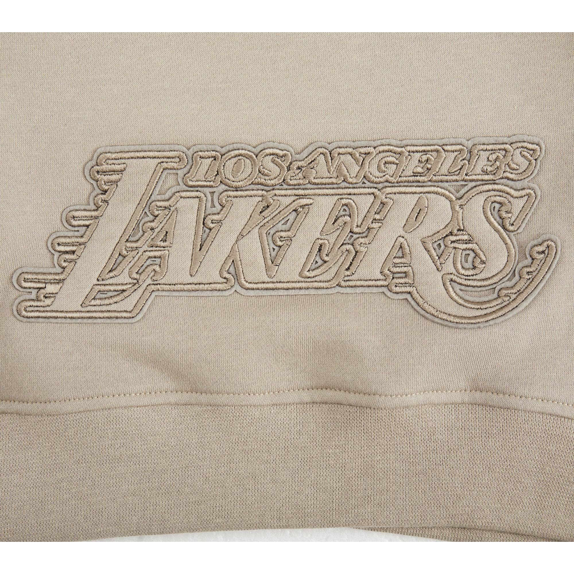 NBA LOS ANGELES LAKERS NEUTRAL LITTLE GIRLS FLEECE PULLOVER HOODIE (TAUPE) - Image 3