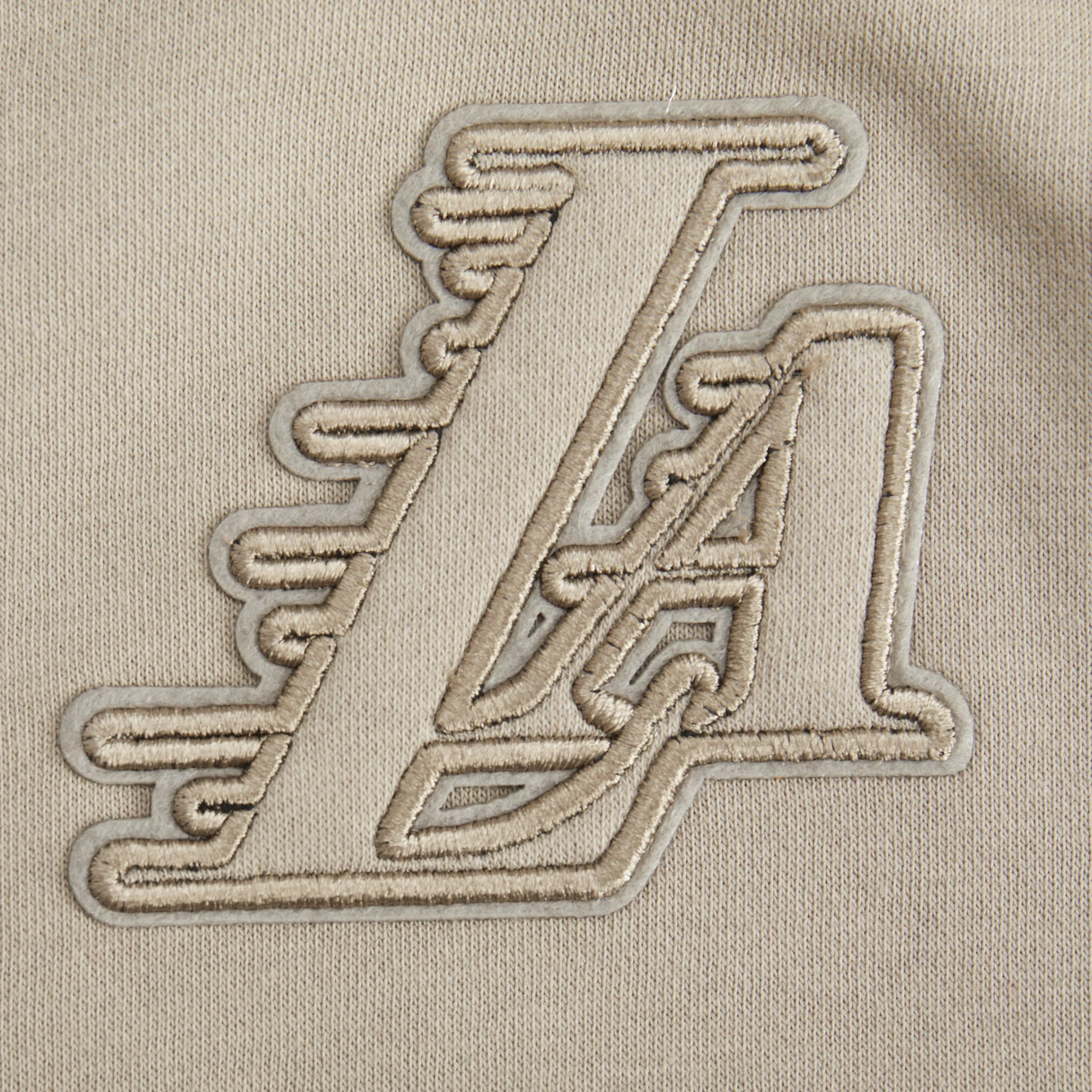NBA LOS ANGELES LAKERS NEUTRAL LITTLE GIRLS FLEECE PULLOVER HOODIE (TAUPE) - Image 5
