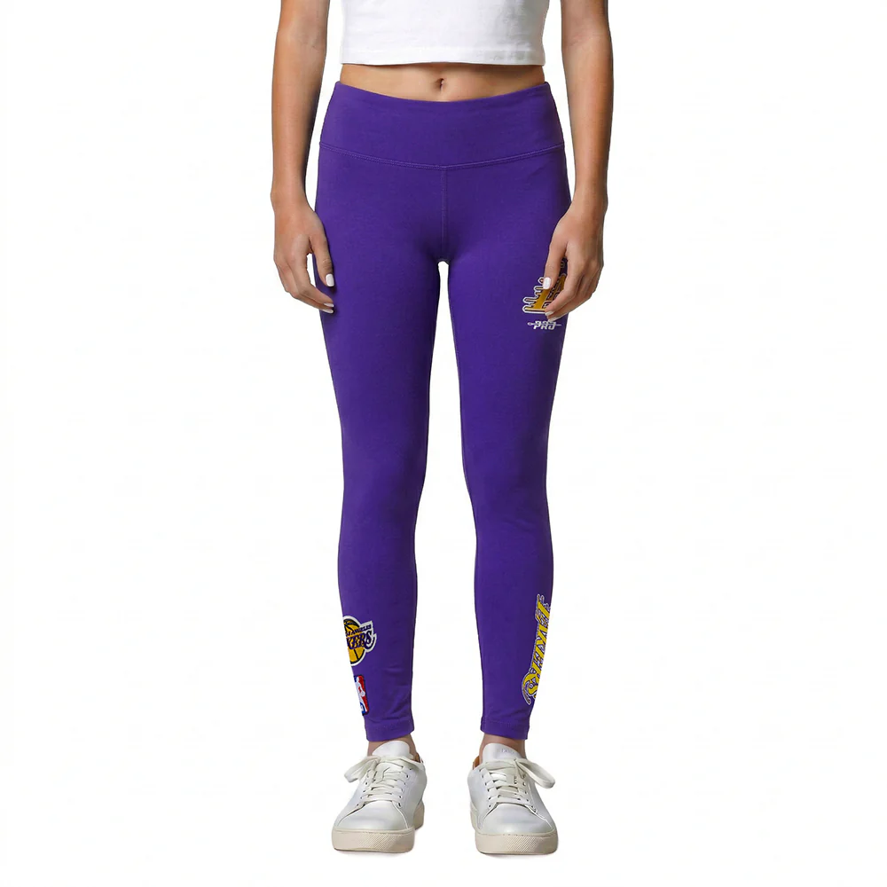 NBA LOS ANGELES LAKERS CLASSIC LITTLE GIRLS LEGGING (PURPLE) - Image 2