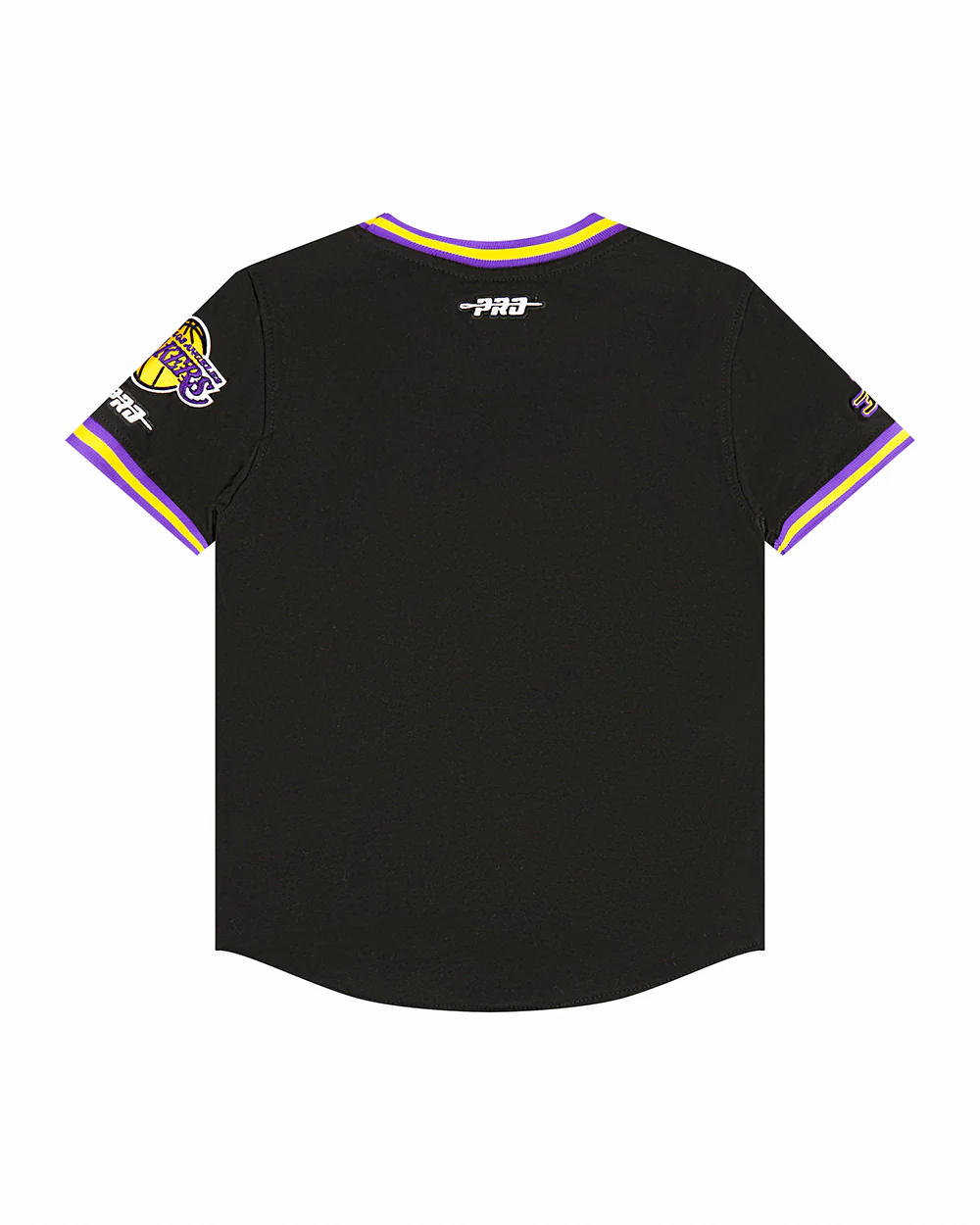 NBA LOS ANGELES LAKERS CLASSIC TODDLER BOYS SHORT SLEEVE STRIPED RIB TEE (BLACK/PURPLE) - Image 4