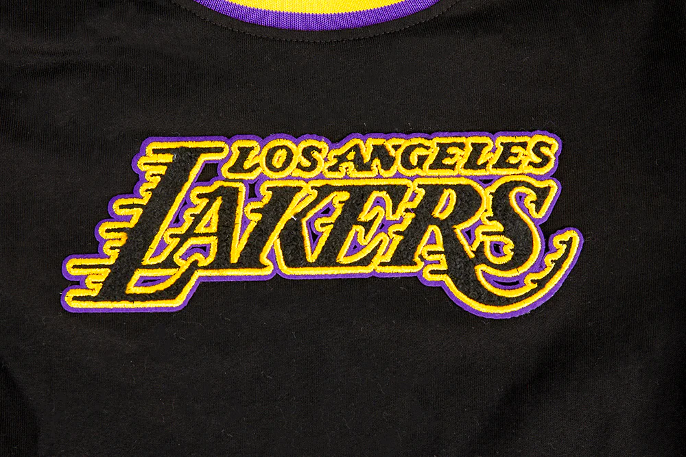 NBA LOS ANGELES LAKERS CLASSIC TODDLER BOYS SHORT SLEEVE STRIPED RIB TEE (BLACK/PURPLE) - Image 5