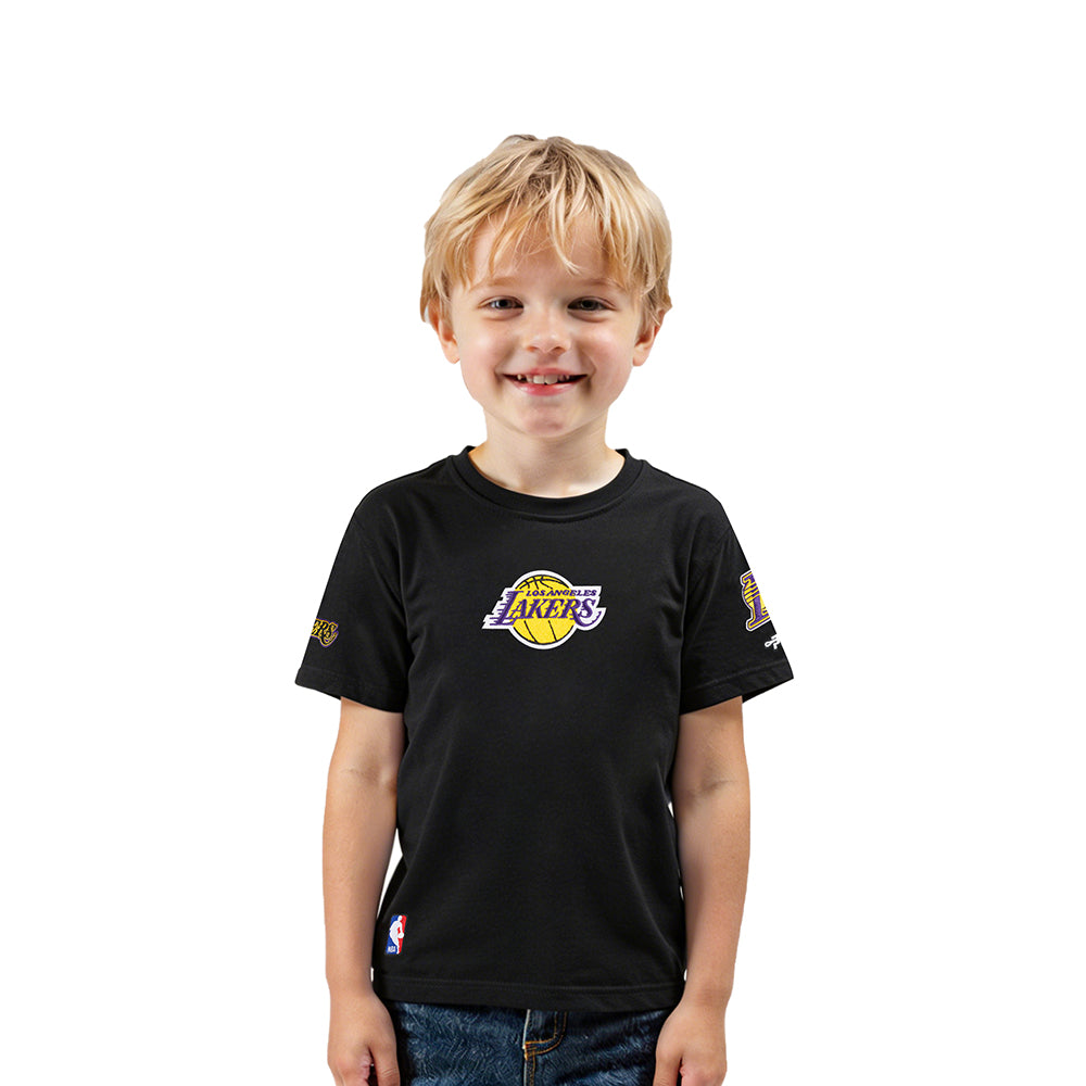 NBA LOS ANGELES LAKERS RETRO CLASSIC TODDLER BOYS SHORT SLEEVE TEE (BLACK)