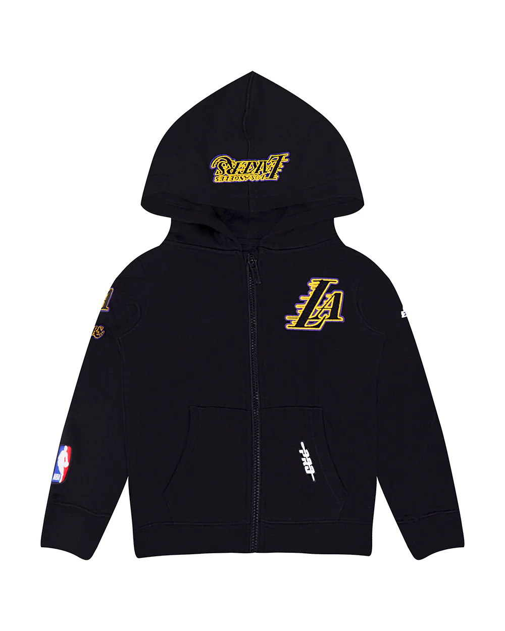 NBA LOS ANGELES LAKERS CLASSIC TODDLER BOYS FLEECE FULL ZIP HOODIE (BLACK) - Image 3