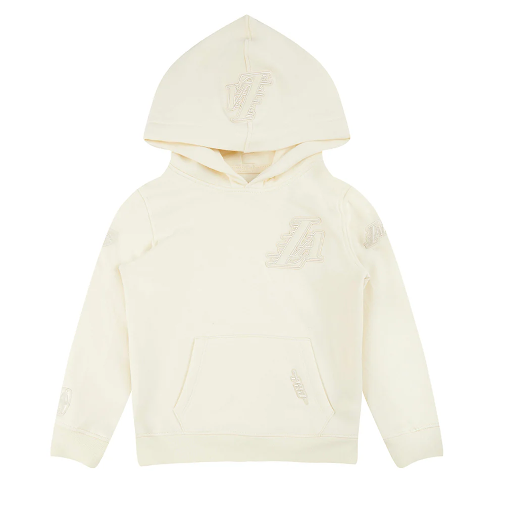 NBA LOS ANGELES LAKERS NEUTRAL TODDLER BOYS FLEECE PULLOVER HOODIE (EGGSHELL) - Image 3